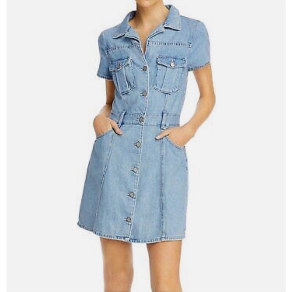 Boyish Women’s Sydney Collared Denim Mini Dress Size‎ XS